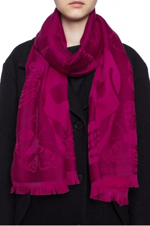 Scarf with an embroidered pattern and logo, zdjęcie 2 Scarf with an embroidered pattern and logo od Alexander McQueen